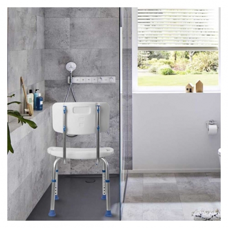 KosmoCare Shower Bench With Backrest