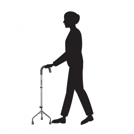 Vissco Medipedic Tripod Walking Stick U Shape Handle